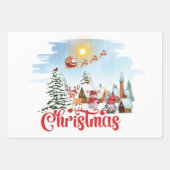 Cute Gnome, Snowman Celebring Kerstfeestdag Inpakpapier Vel (Voorkant 3)