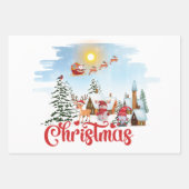 Cute Gnome, Snowman Celebring Kerstfeestdag Inpakpapier Vel (Voorkant 2)