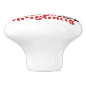 Cute Gnome, Snowman Celebring Kerstfeestdag Keramische Knop (Zijkant)