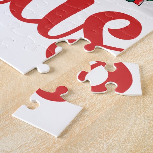 Cute Gnome, Snowman Celebring Kerstfeestdag Legpuzzel (Zijkant)