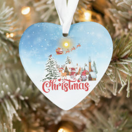Cute Gnome, Snowman Celebring Kerstfeestdag Ornament