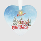 Cute Gnome, Snowman Celebring Kerstfeestdag Ornament (voorkant)