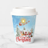 Cute Gnome, Snowman Celebring Kerstfeestdag Papieren Bekers (Achterkant)