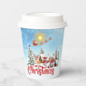 Cute Gnome, Snowman Celebring Kerstfeestdag Papieren Bekers (Voorkant)