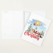 Cute Gnome, Snowman Celebring Kerstfeestdag Planner (Display)