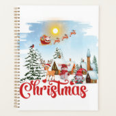 Cute Gnome, Snowman Celebring Kerstfeestdag Planner (Voorkant)