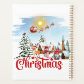 Cute Gnome, Snowman Celebring Kerstfeestdag Planner (Achterkant)