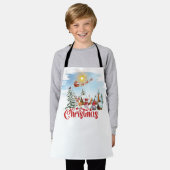 Cute Gnome, Snowman Celebring Kerstfeestdag Schort (Gedragen)