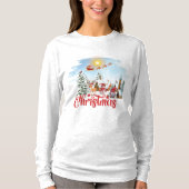 Cute Gnome, Snowman Celebring Kerstfeestdag T-shirt (Voorkant)