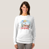 Cute Gnome, Snowman Celebring Kerstfeestdag T-shirt (Voorkant volledig)