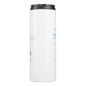 Cute Gnome, Snowman Celebring Kerstfeestdag Thermosbeker (Achterkant)