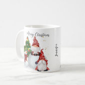 Cute Gnome Snowman-kerstcadeau Koffiemok (Voorkant links)