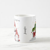 Cute Gnome Snowman-kerstcadeau Koffiemok (Center)