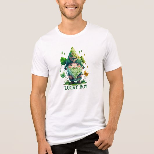 Cute Gnome St. Patrick's Day Tri-Blend Shirt (Voorkant)