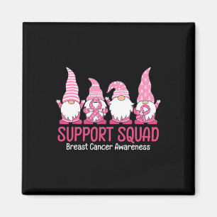 Cute Gnome Support Squad Breast Cancer Bewustheid Magneet