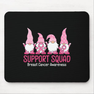 Cute Gnome Support Squad Breast Cancer Bewustheid Muismat