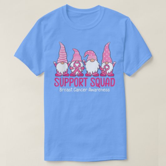 Cute Gnome Support Squad Breast Cancer Bewustheid T-shirt (Design voorkant)