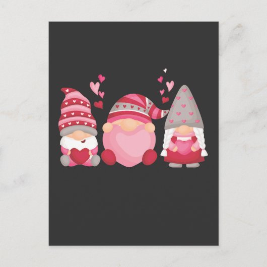 Cute Gnome Valentijnsdag Heart Briefkaart (Voorkant)