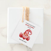 Cute Gnome Valentine Day Red Heart Valentijn Bedankjes Labels (In situ)