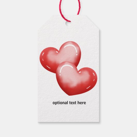 Cute Gnome Valentine Day Red Heart Valentijn Cadeaulabel (Achterkant)