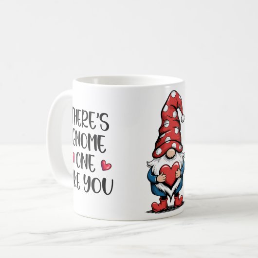 Cute Gnome Valentine Mug Koffiemok (Voorkant links)