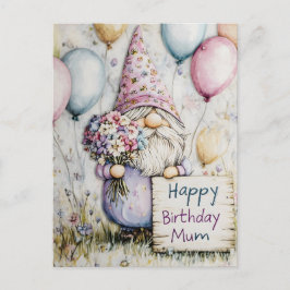 Cute Gnome-verjaardagsontwerp voor mama Briefkaart