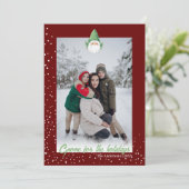 Cute Gnome voor de Feestdagen Feestdagenkaart (Staand voorkant)