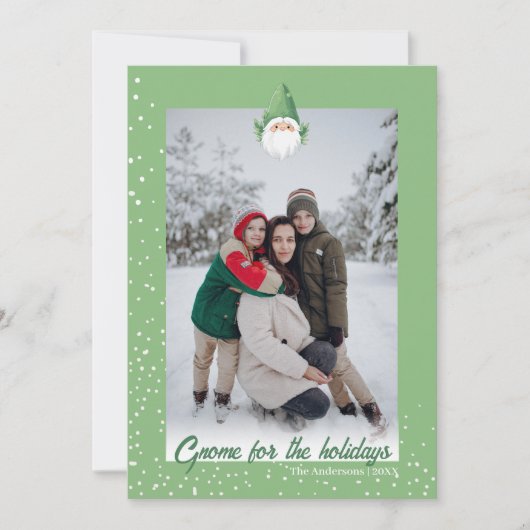 Cute Gnome voor de Feestdagen Feestdagenkaart (Voorkant)