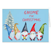 Cute Gnome voor kerstKaart (Voorkant Horizontaal)