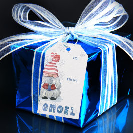 Cute GNOME-Waterverf voor kerstmis van Cadeaulabel