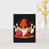 Cute Gnome With Sungles Gnome Playing Bowling Men  Kaart (Gele Bloem)