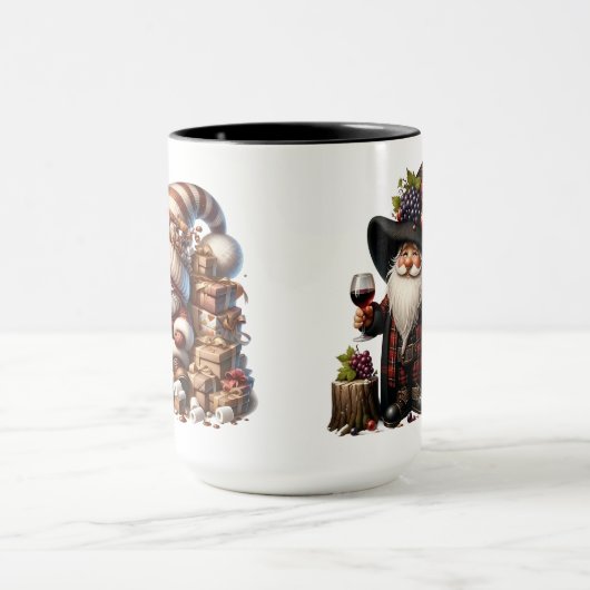 Cute GnomeI Presents And Grapes Mok (Midden)