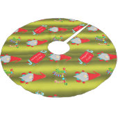 Cute Gnomen, Chartreuse Kerstmis Kerstboom Rok (Gekanteld)