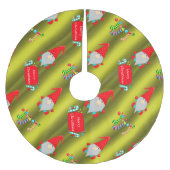 Cute Gnomen, Chartreuse Kerstmis Kerstboom Rok (Voorkant)