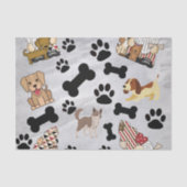 Cute Gnomen en Dogs Pattern Tissuepapier (Voorkant)