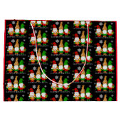 Cute Gnomen en Snowflakes Feestdagen met kerstmis Groot Cadeauzakje (Achterkant)