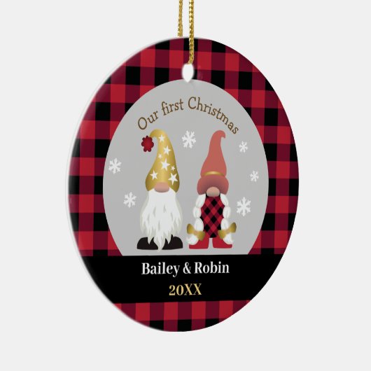 Cute Gnomen, onze eerste kerstbuffels met Pset Cer Keramisch Ornament (Rechts)