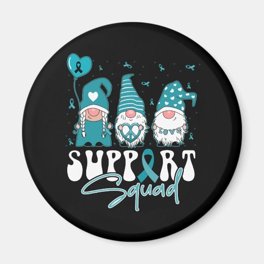 Cute Gnomen Support Squad Survivor Cervical Magneet (Voorkant)