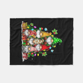 Cute Gnomes Christmas Tree Lights Gnomies Gnome Xm Fleece Deken (Voorkant (Horizontaal))
