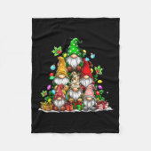 Cute Gnomes Christmas Tree Lights Gnomies Gnome Xm Fleece Deken (Voorkant)