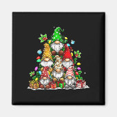 Cute Gnomes Christmas Tree Lights Gnomies Gnome Xm Magneet (Voorkant)