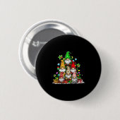 Cute Gnomes Christmas Tree Lights Gnomies Gnome Xm Ronde Button 5,7 Cm (Voorkant /achterkant)