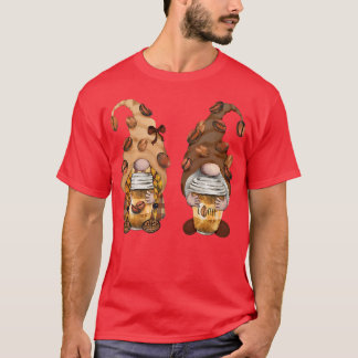 Cute Gnomes Coffee Funny Caffeine Mannen Women Pre T-shirt