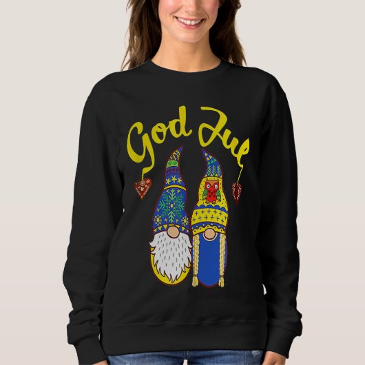Cute Gnomes God Jul Swedish Norwegian Christmas Trui (Voorkant)