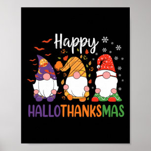 Cute Gnomes Herfst Halloween Women Girls Happy Hal Poster