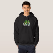 Cute Gnomes Holding Shamrock Leopard St Patr Hoodie (Voorkant volledig)