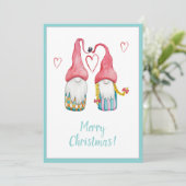 Cute Gnomes in Love Merry Kerstmis (Staand voorkant)