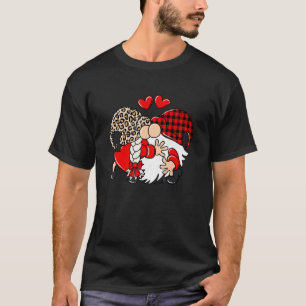 Cute Gnomes Love Heart Couple Matching Valent T-shirt