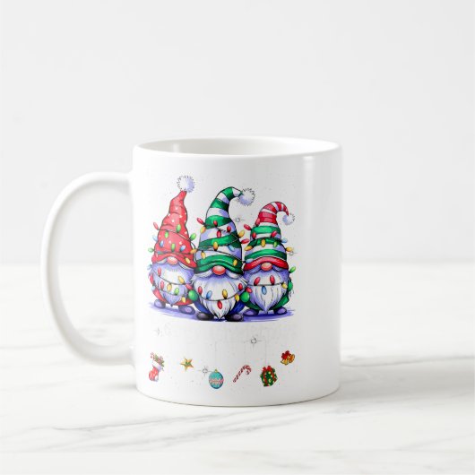 Cute Gnomes Merry Christmas Light Family Gnome Xma Koffiemok (Links)