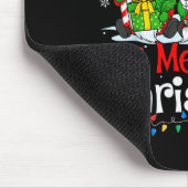 Cute Gnomes Merry Christmas Light Family Gnome Xma Muismat (Hoek)